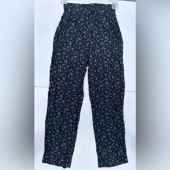 Ganni Printed Crepe Pants floral pattern black size xs - Picture 11 of 11